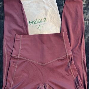 Halara womens plum Leggings size XS 7/8 length